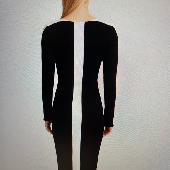 Blanc Noir Blair V Neck Sweater Dress - Picture 5 of 7